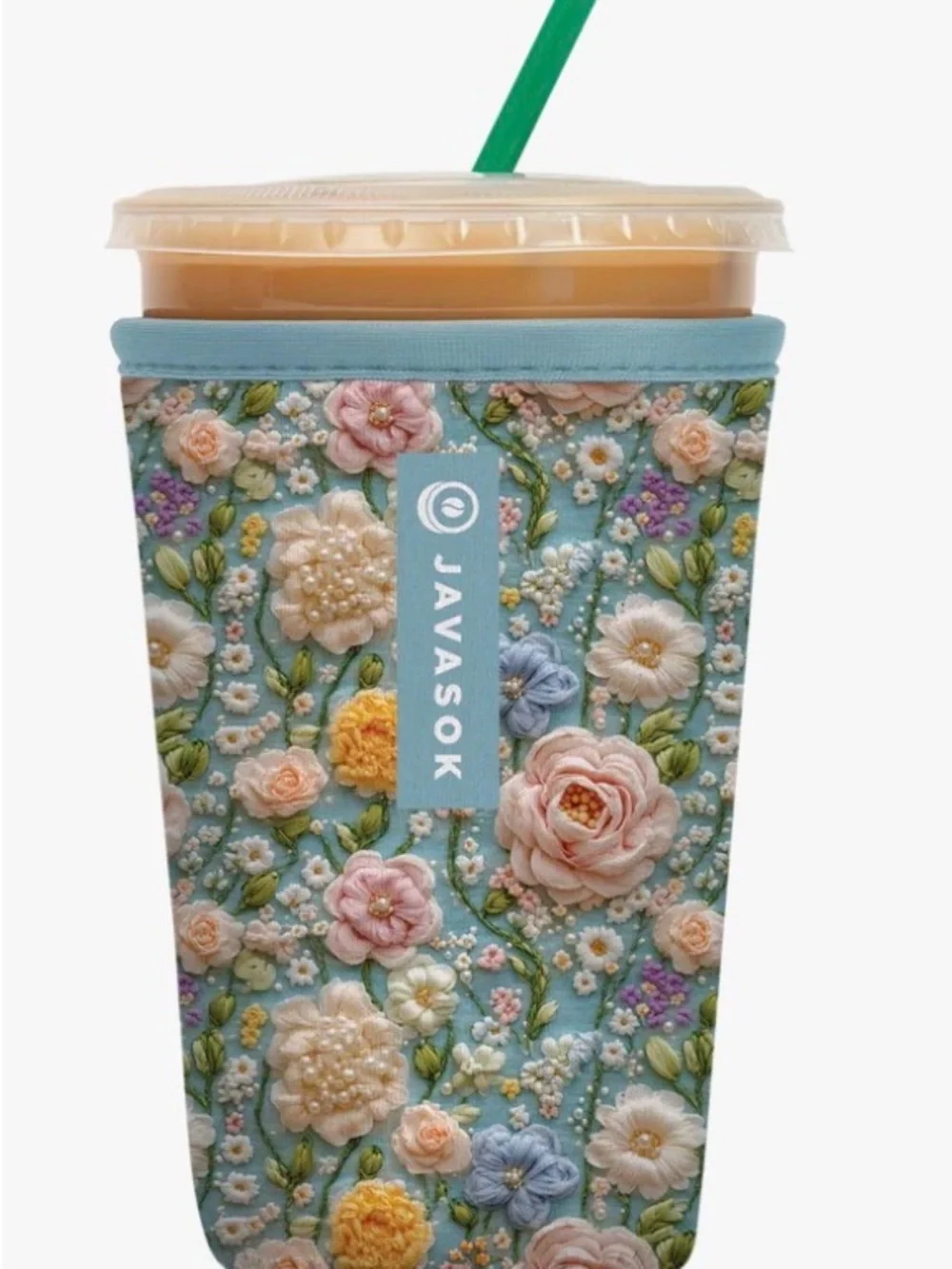 Javasok Sok It Cold Cup Sleeve - Garden of Pearls Medium